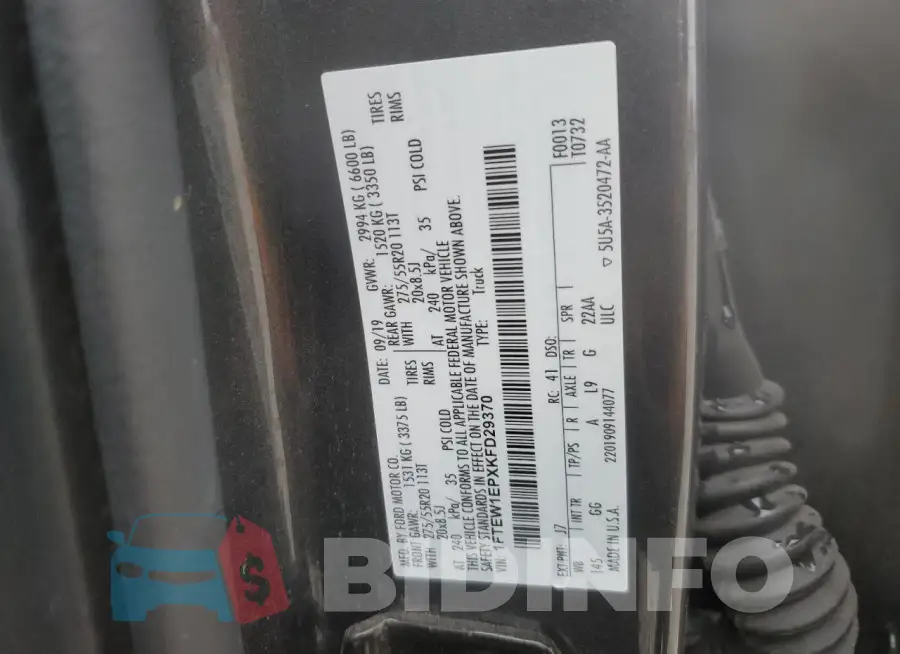 1FTEW1EPXKFD29370 Photo# 12