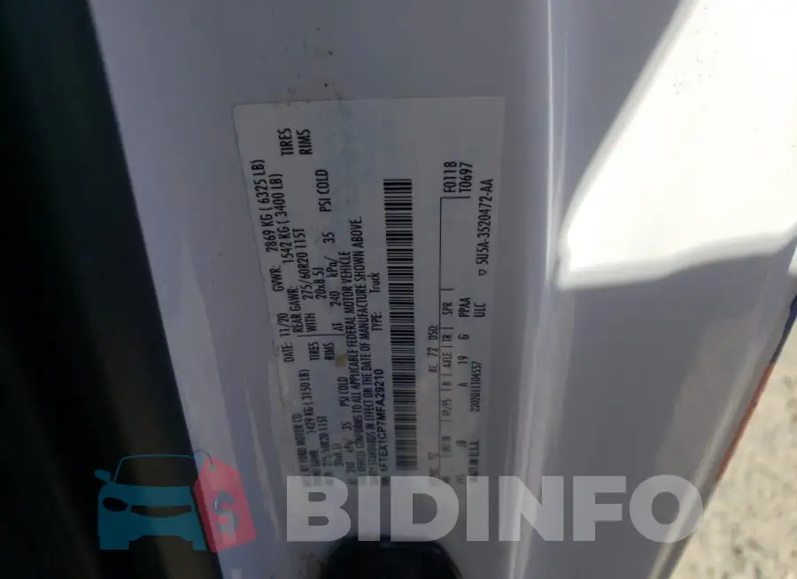 1FTEX1CP7MFA29210 Photo# 13