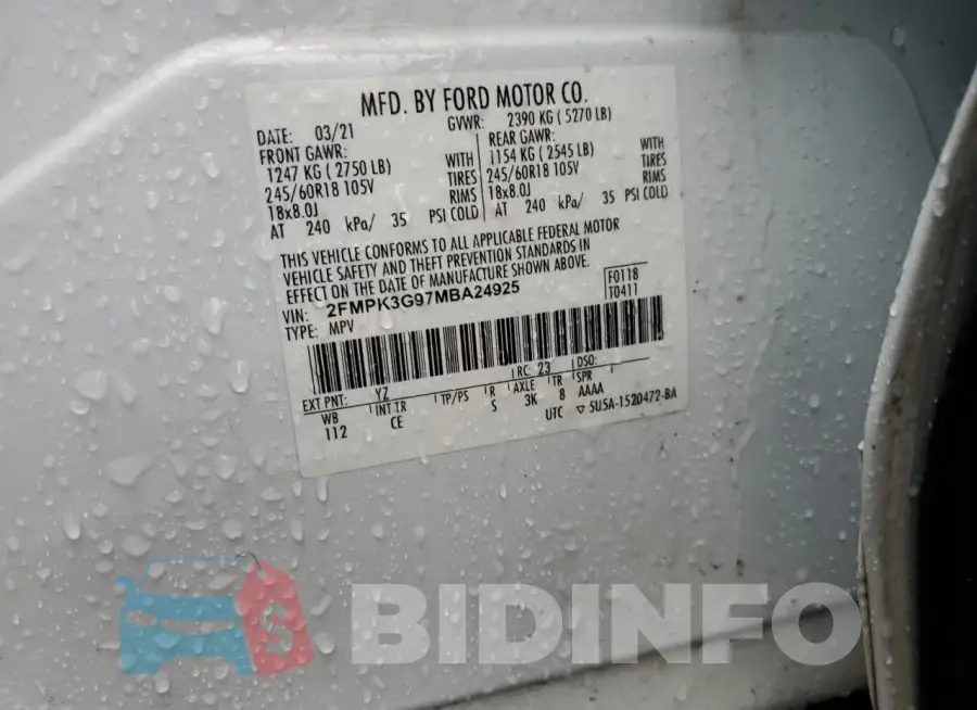 2FMPK3G97MBA24925 Photo# 12