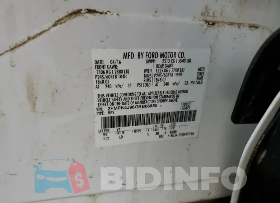 2FMPK4J96GBB66850 Photo# 12