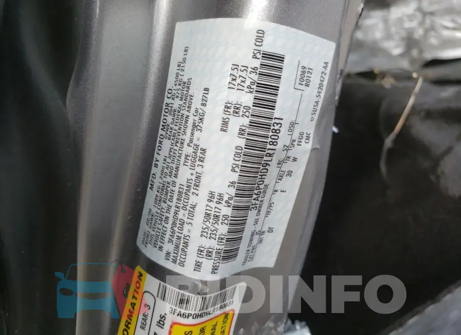 3FA6P0HD9LR180831 Photo# 12
