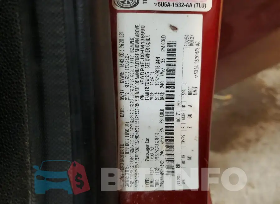 3FADP4EJXHM138990 Photo# 12