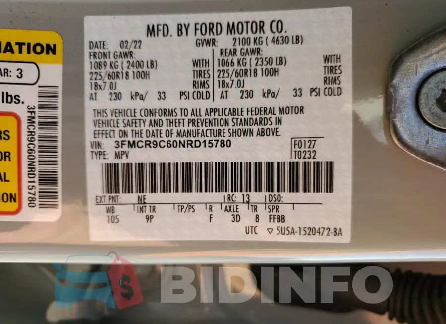 3FMCR9C60NRD15780 Photo# 12