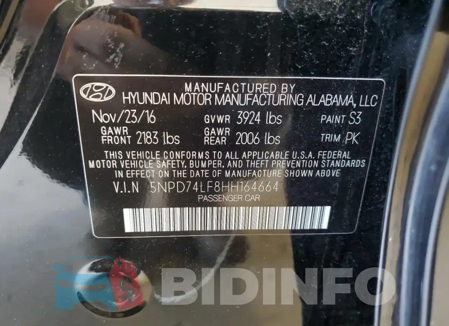 5NPD74LF8HH164664 Photo# 13