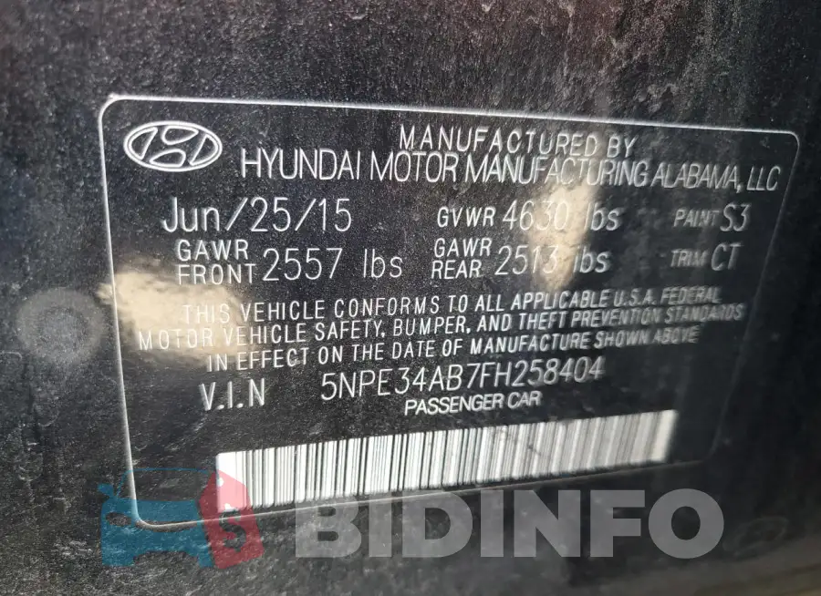 5NPE34AB7FH258404 Photo# 13