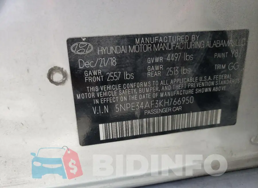 5NPE34AF3KH766950 Photo# 12