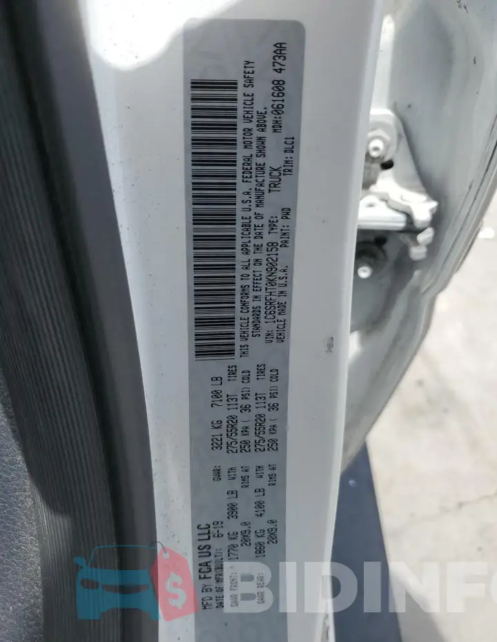 1C6SRFHT0KN902158 Photo# 12