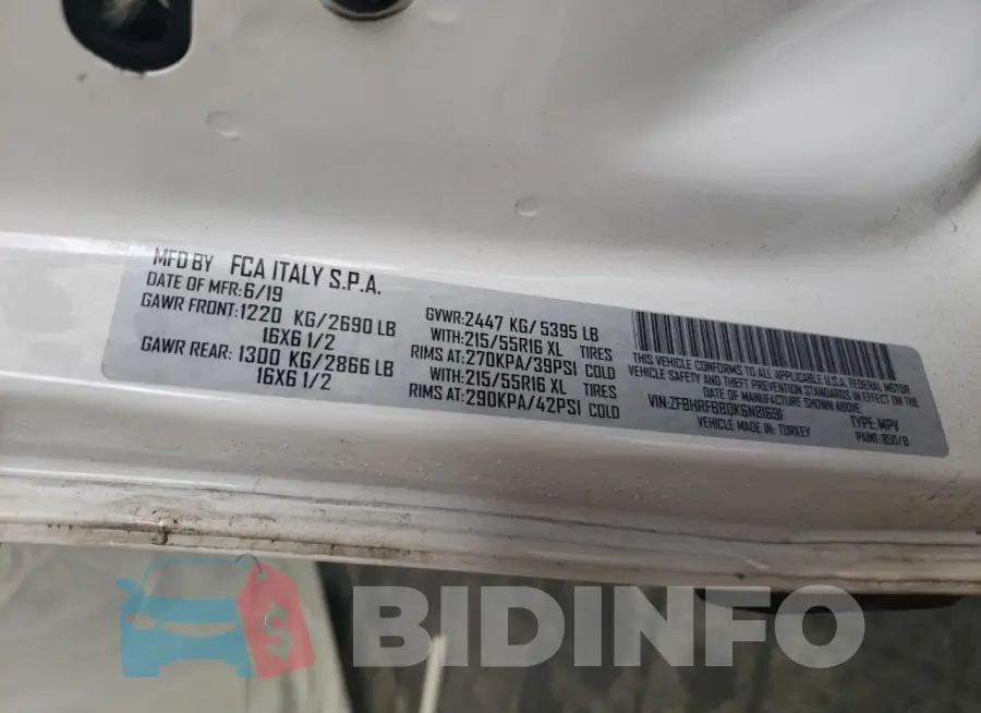 ZFBHRFBB0K6N81691 Photo# 13