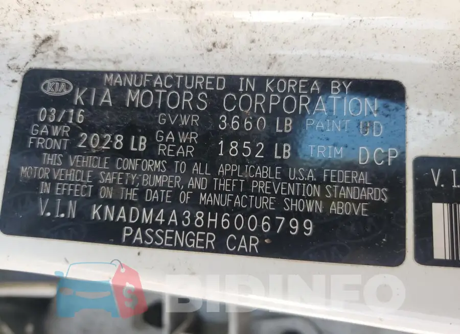KNADM4A38H6006799 Photo# 12