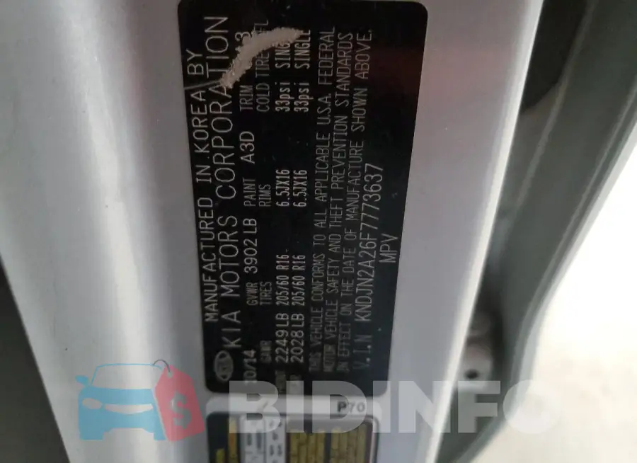KNDJN2A26F7773637 Photo# 12