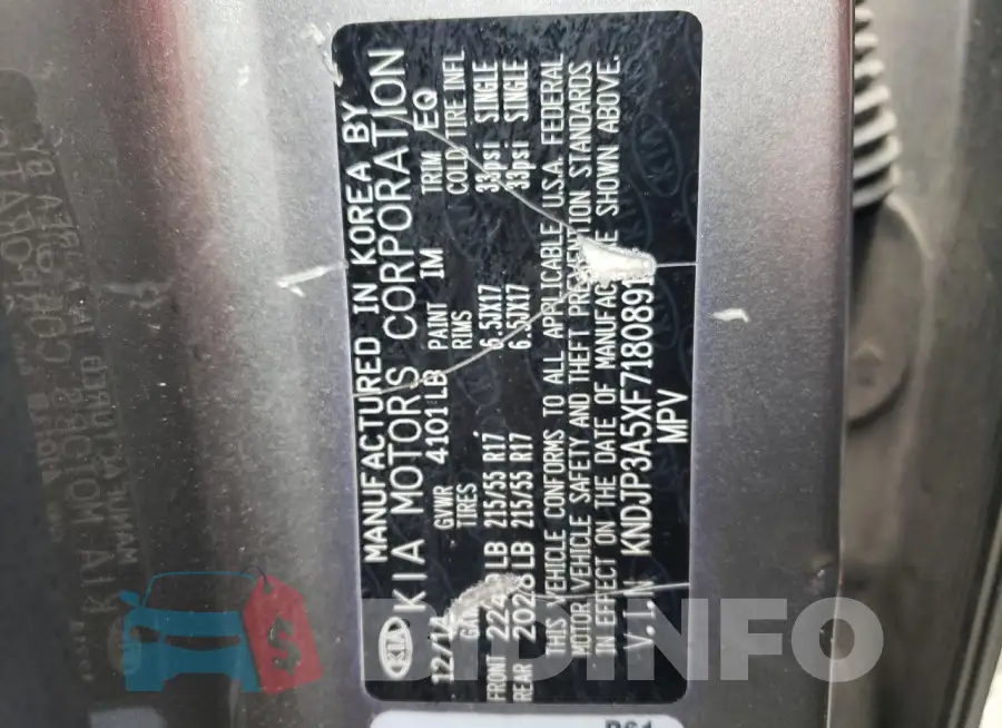 KNDJP3A5XF7180891 Photo# 13