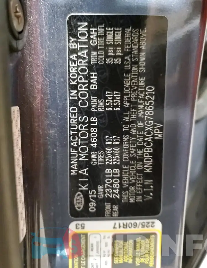 KNDPBCACXG7865210 Photo# 13