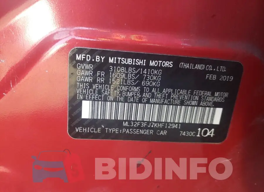 ML32F3FJ7KHF12941 Photo# 12