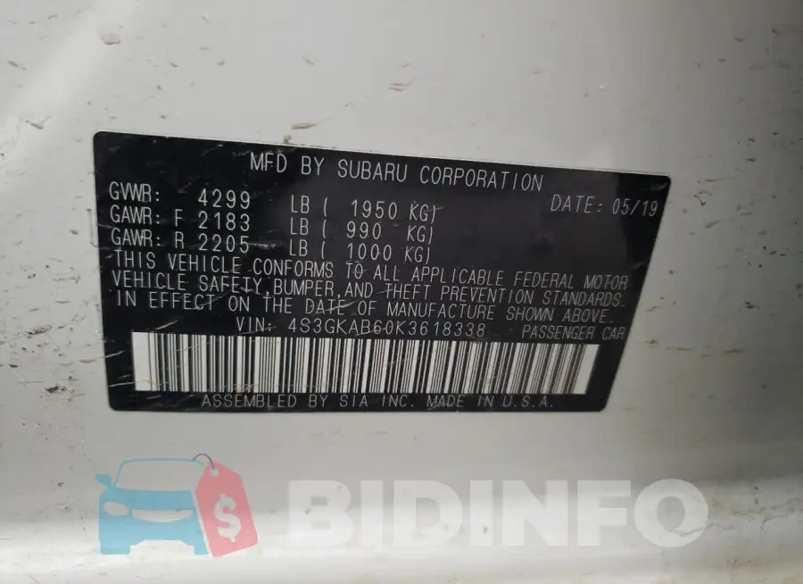4S3GKAB60K3618338 Photo# 12