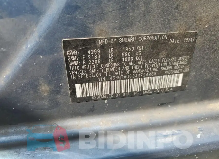 4S3GTAU63J3724968 Photo# 12