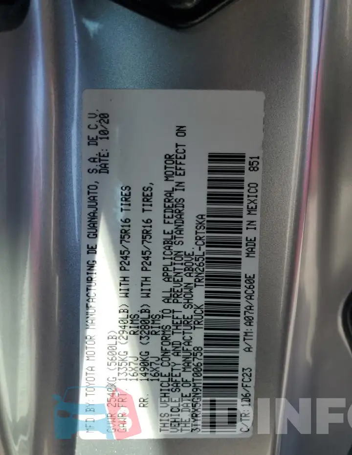 3TYRX5GN9MT006758 Photo# 12