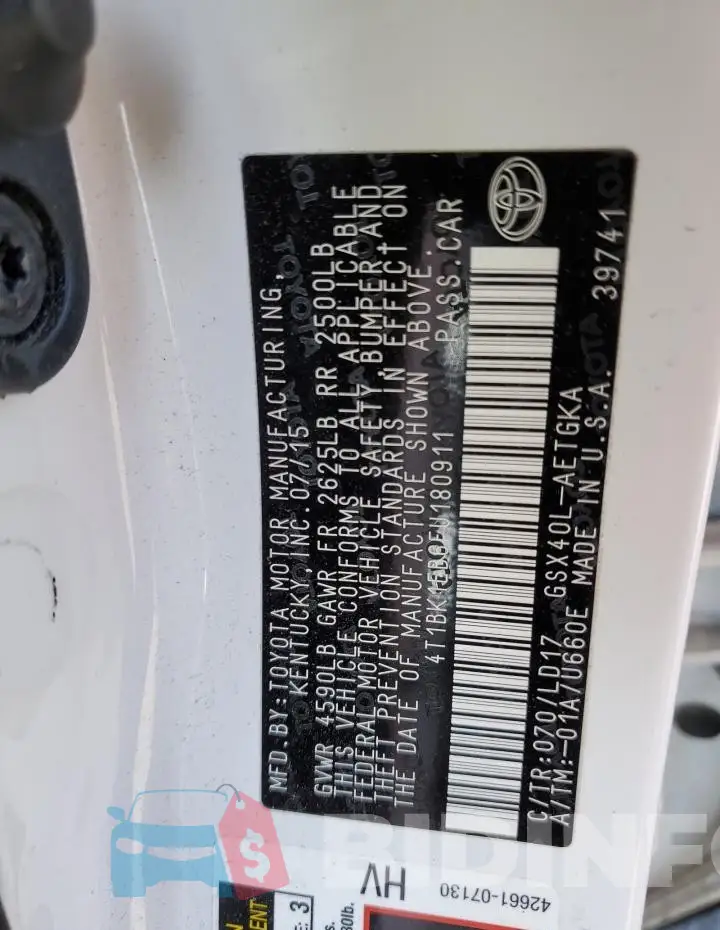 4T1BK1EB6FU180911 Photo# 13