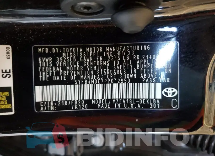 5YFB4MDE7PP012950 Photo# 12