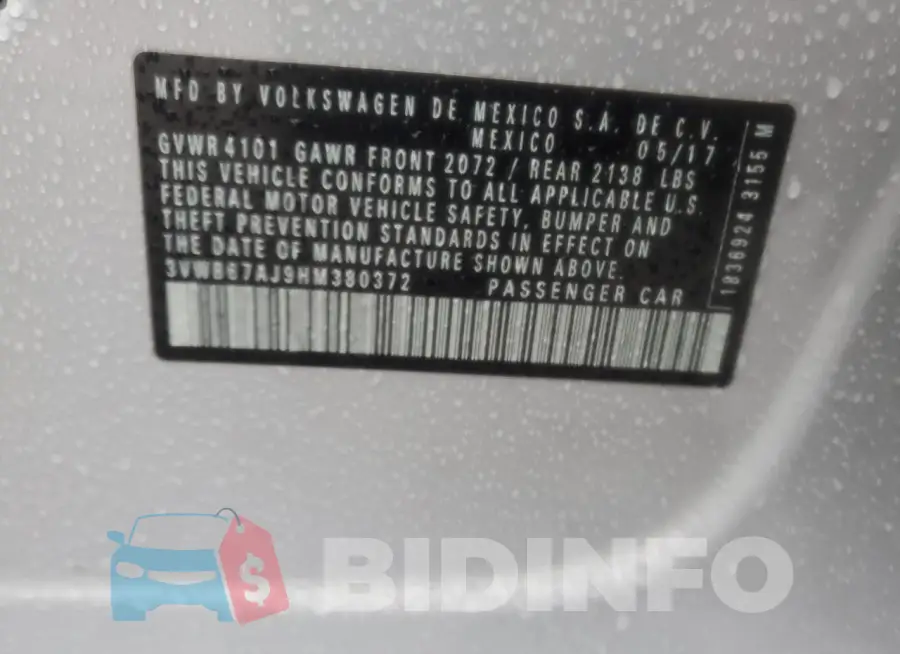 3VWB67AJ9HM380372 Photo# 12
