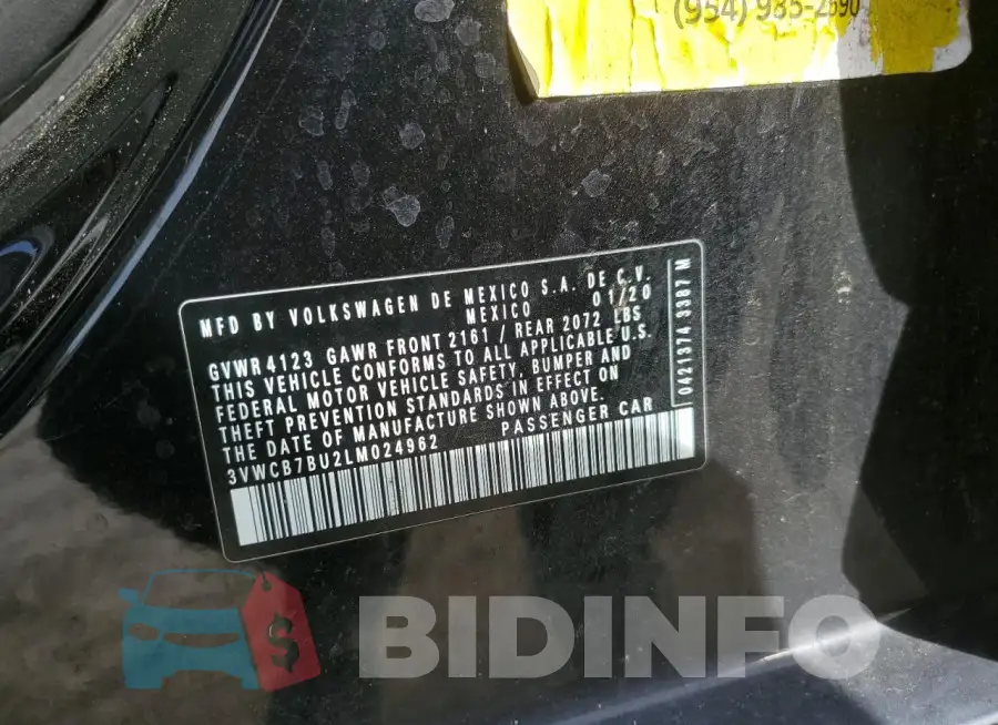 3VWCB7BU2LM024962 Photo# 12