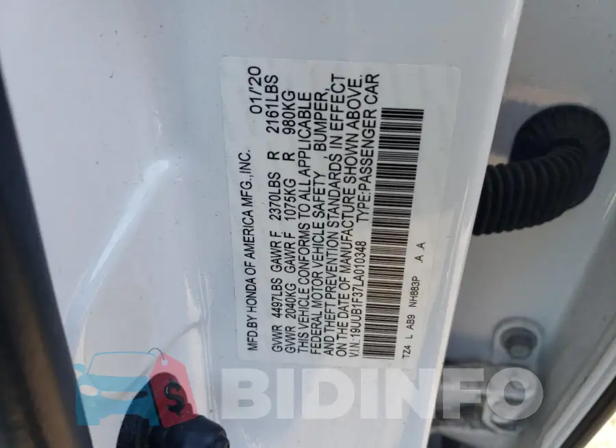 19UUB1F37LA010348 Photo# 12