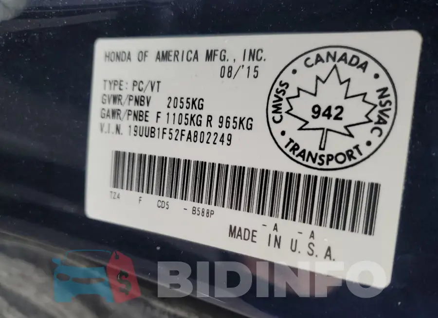 19UUB1F52FA802249 Photo# 12