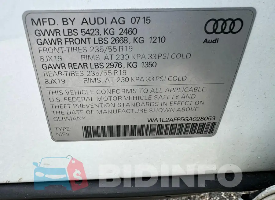 WA1L2AFP5GA028053 Photo# 10