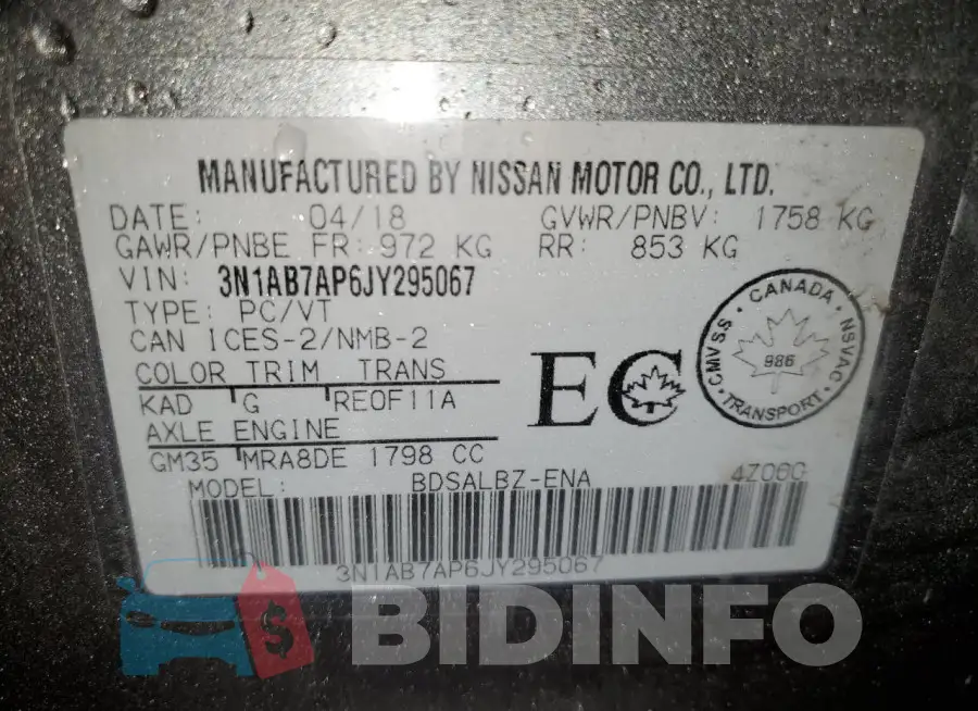 3N1AB7AP6JY295067 Photo# 13