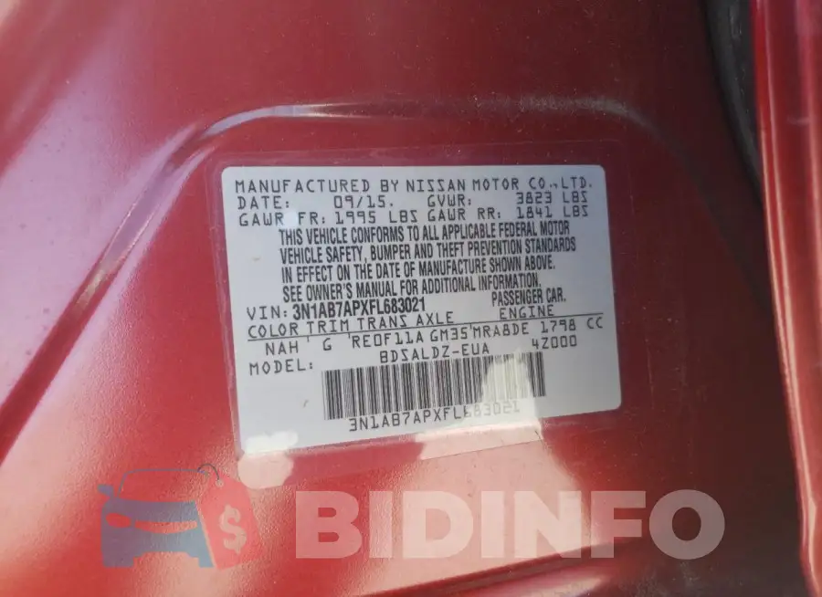 3N1AB7APXFL683021 Photo# 12