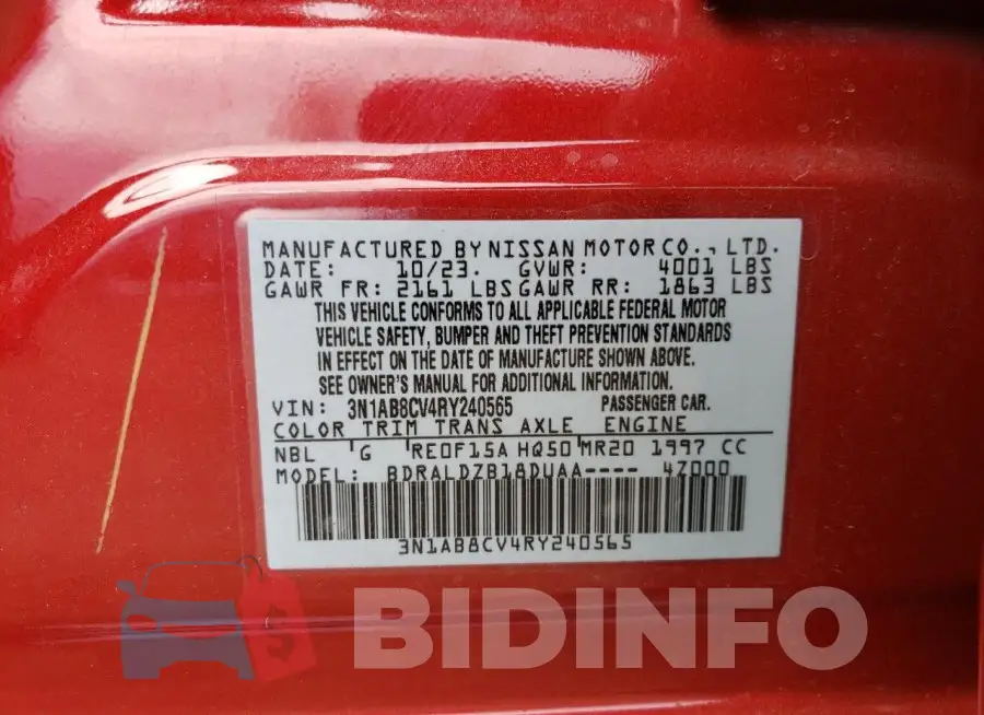 3N1AB8CV4RY240565 Photo# 13
