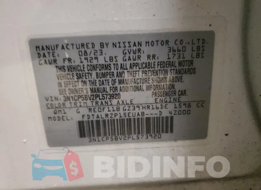 3N1CP5BV2PL573920 Photo# 12