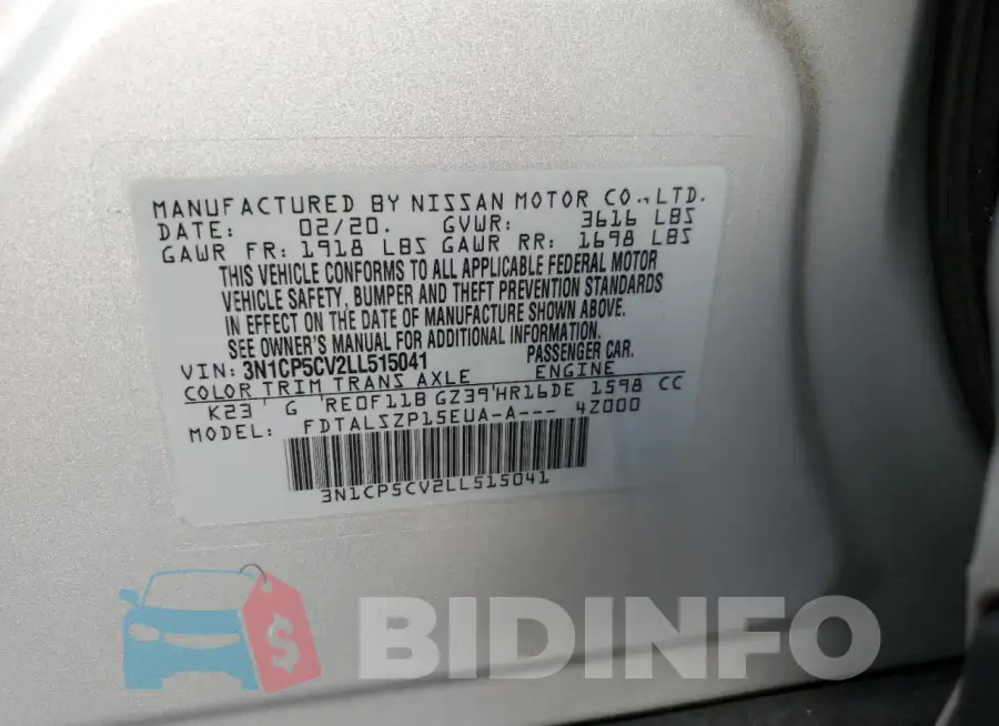 3N1CP5CV2LL515041 Photo# 12