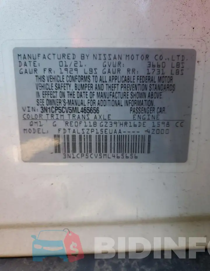 3N1CP5CV5ML465656 Photo# 13