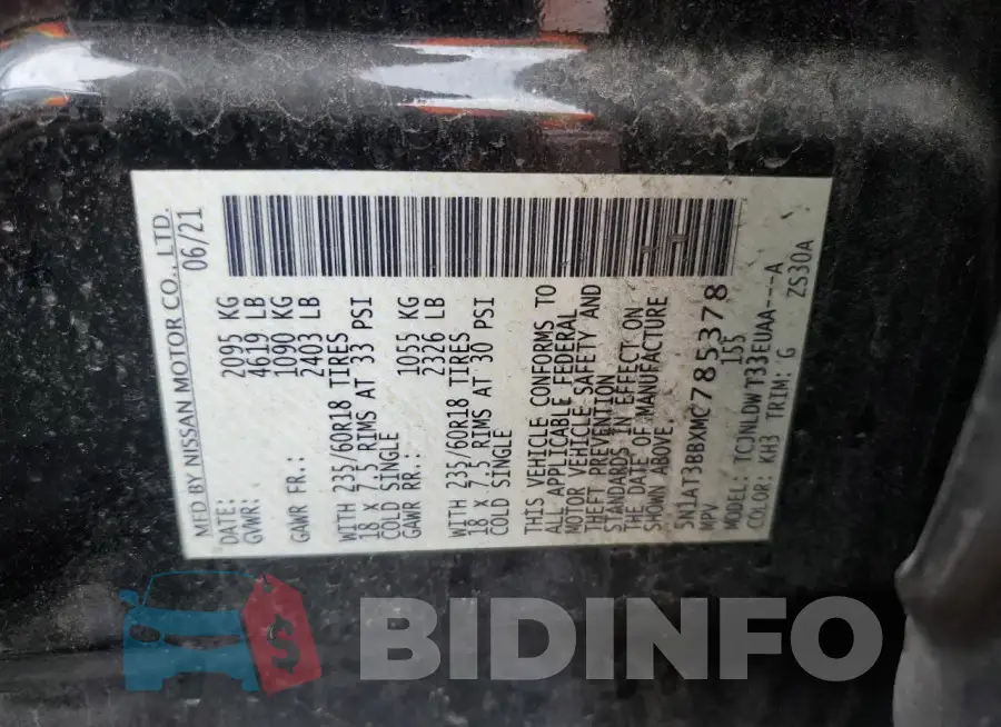 5N1AT3BBXMC785378 Photo# 12