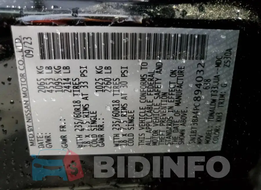 5N1BT3BA4PC894032 Photo# 14