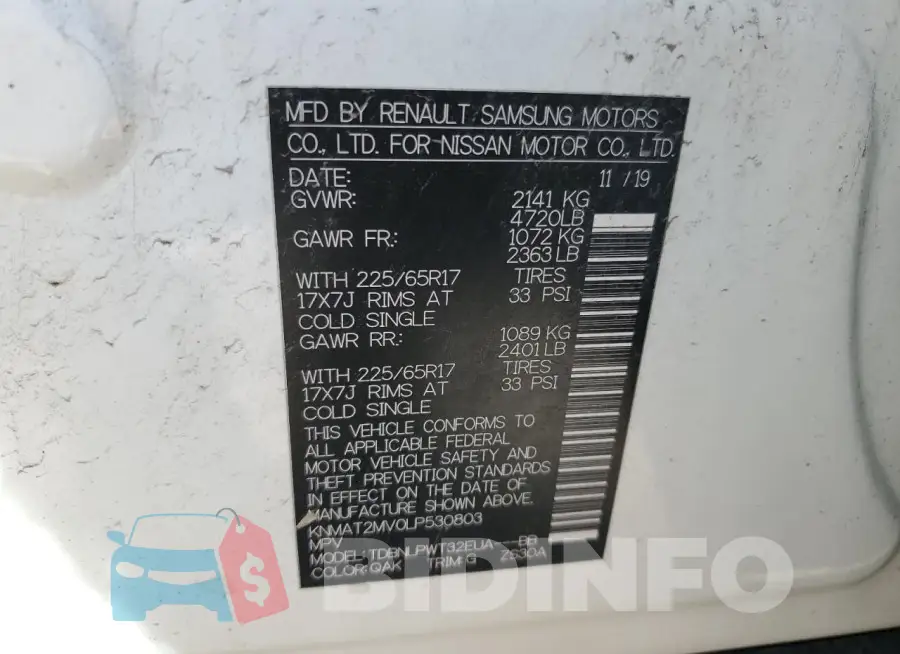 KNMAT2MV0LP530803 Photo# 13