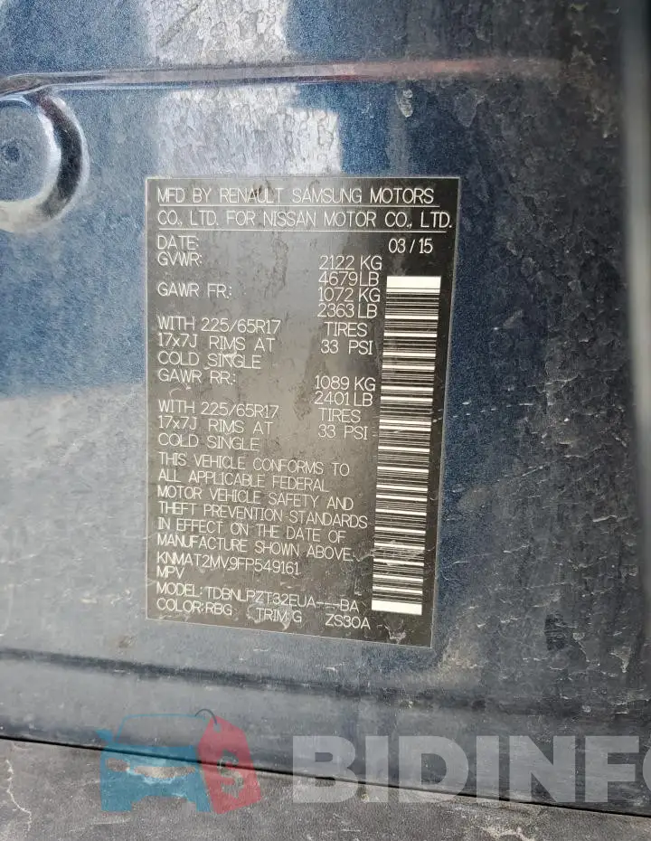 KNMAT2MV9FP549161 Photo# 12