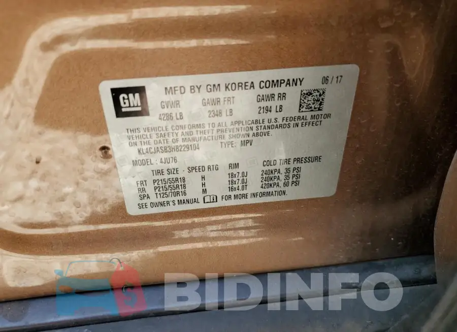 KL4CJASB3HB229104 Photo# 13