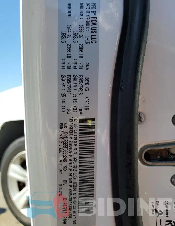 1C4NJRBB5FD269246 Photo# 12