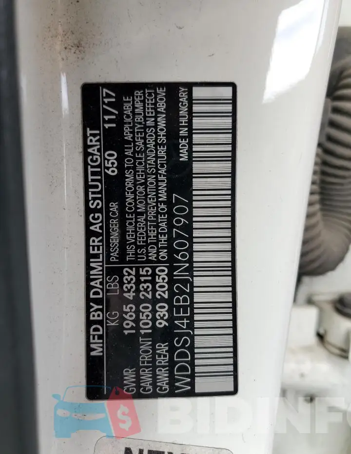 WDDSJ4EB2JN607907 Photo# 12