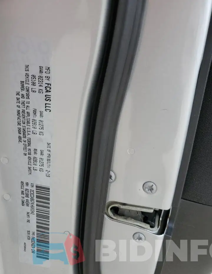 2C3CDXBG7KH603342 Photo# 12