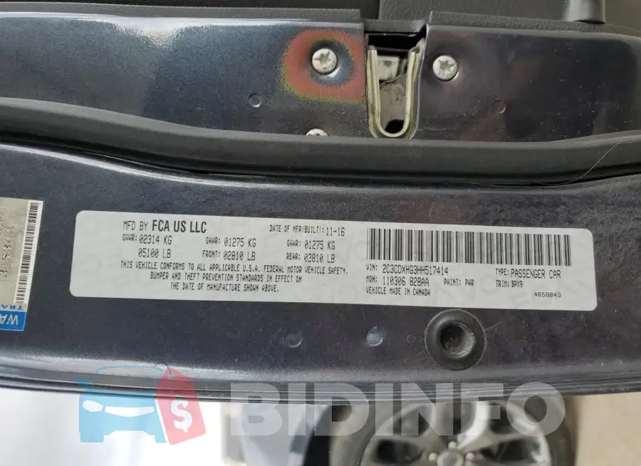 2C3CDXHG3HH517414 Photo# 12