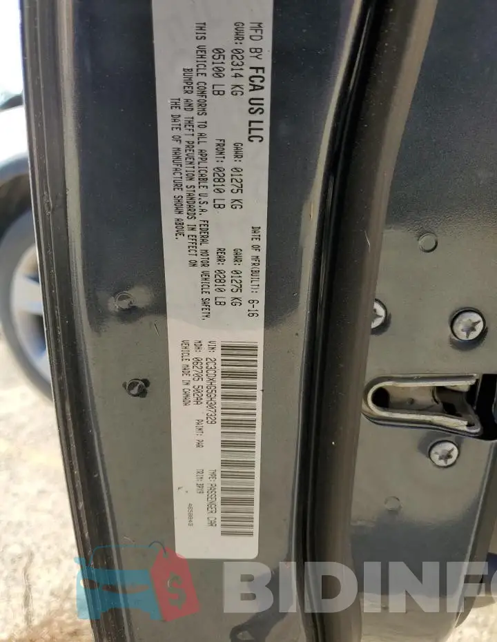 2C3CDXHG5GH307329 Photo# 12