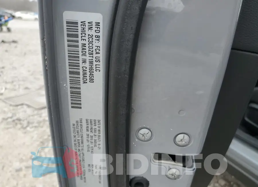 2C3CDZBT1MH604580 Photo# 12