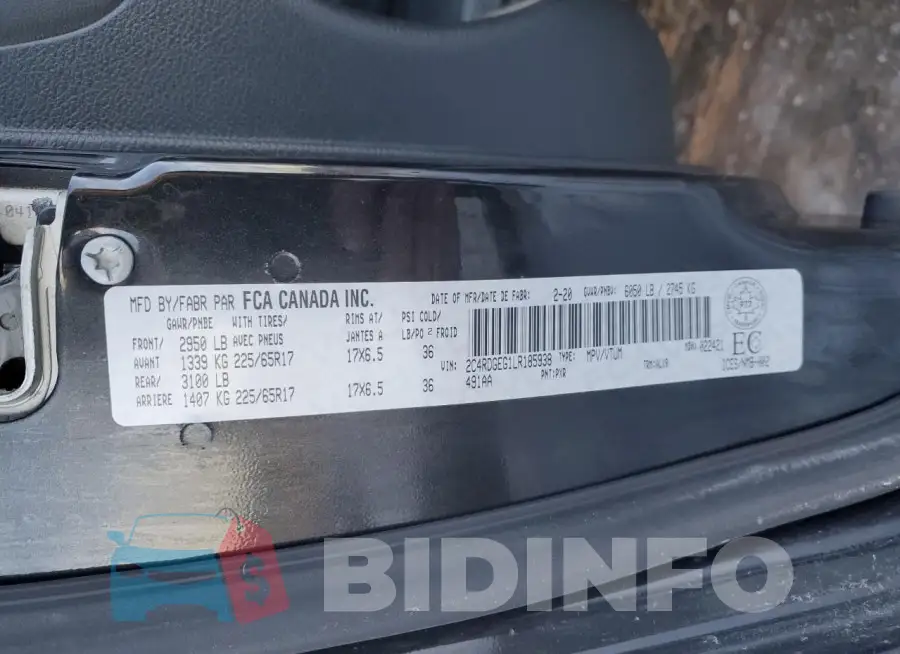2C4RDGEG1LR185938 Photo# 14