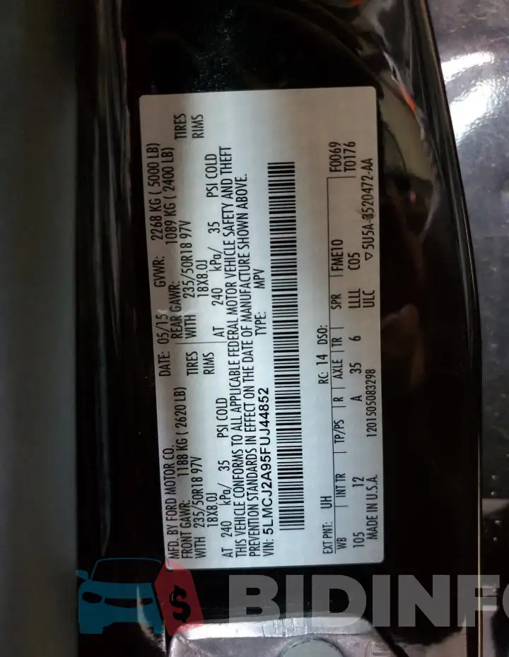 5LMCJ2A95FUJ44852 Photo# 13