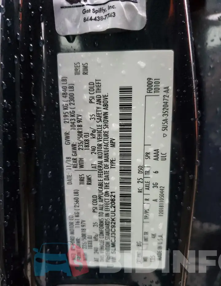 5LMCJ3C92KUL20821 Photo# 12