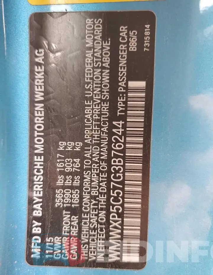 WMWXP5C57G3B76244 Photo# 12