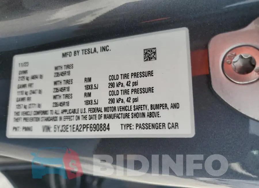 5YJ3E1EA2PF690884 Photo# 12