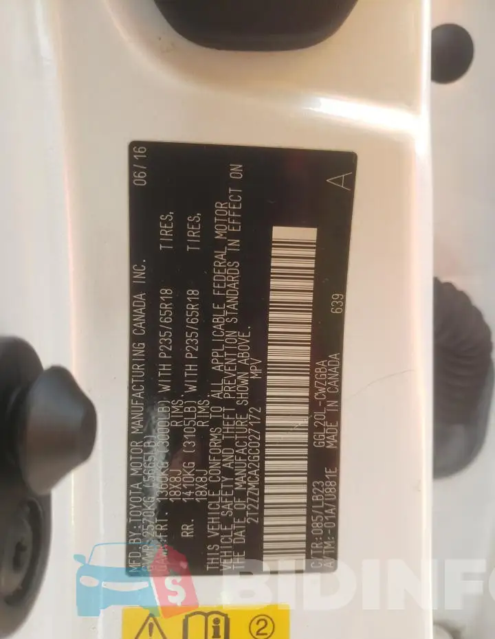 2T2ZZMCA2GC027172 Photo# 12
